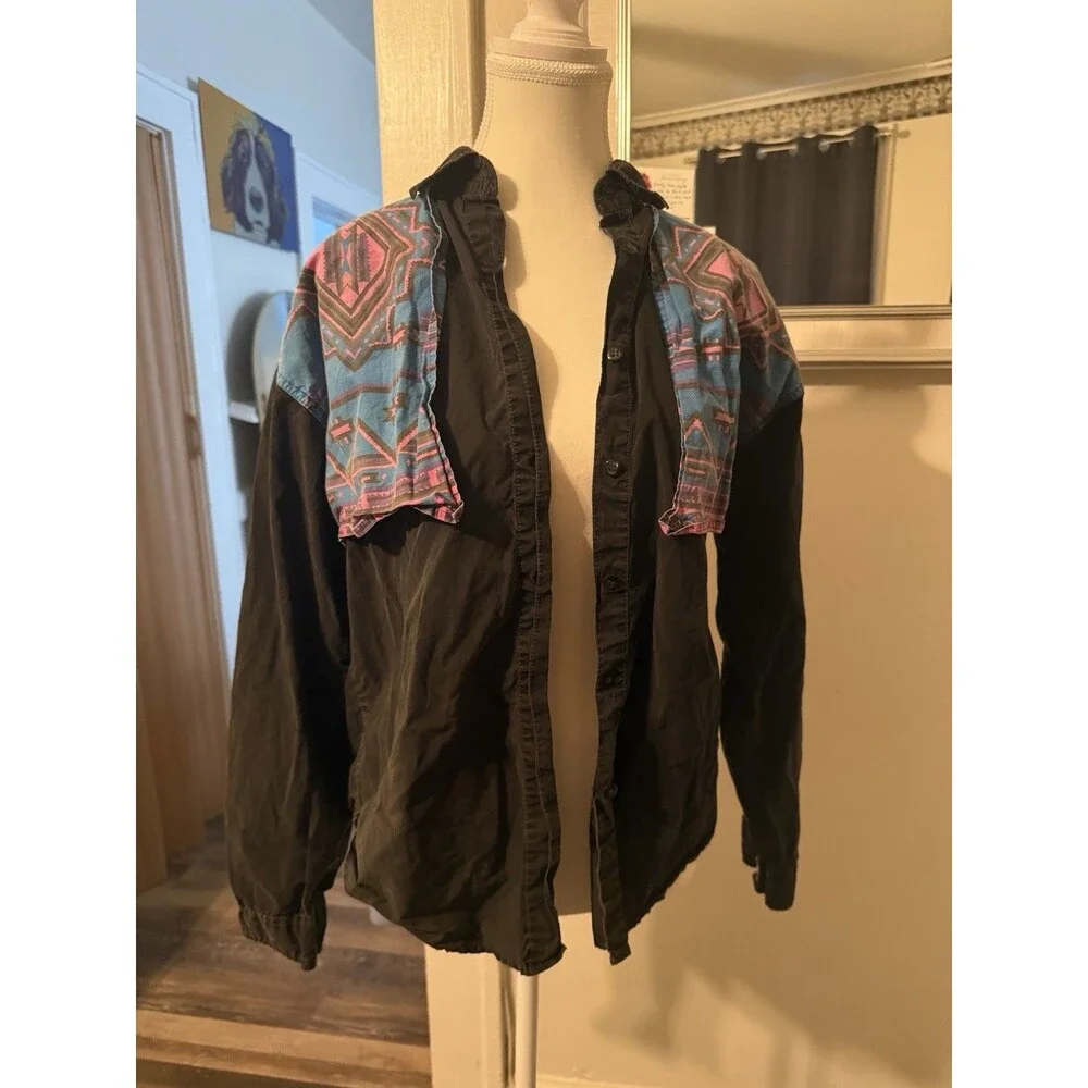 Vintage 1993 Adobe Rose Women's Southwestern Wear Long Sleeve Button Up Shirt M - Picture 2 of 5